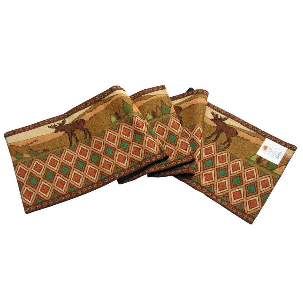 NWT Northern Exposure Moose Northwestern Style Table Runner